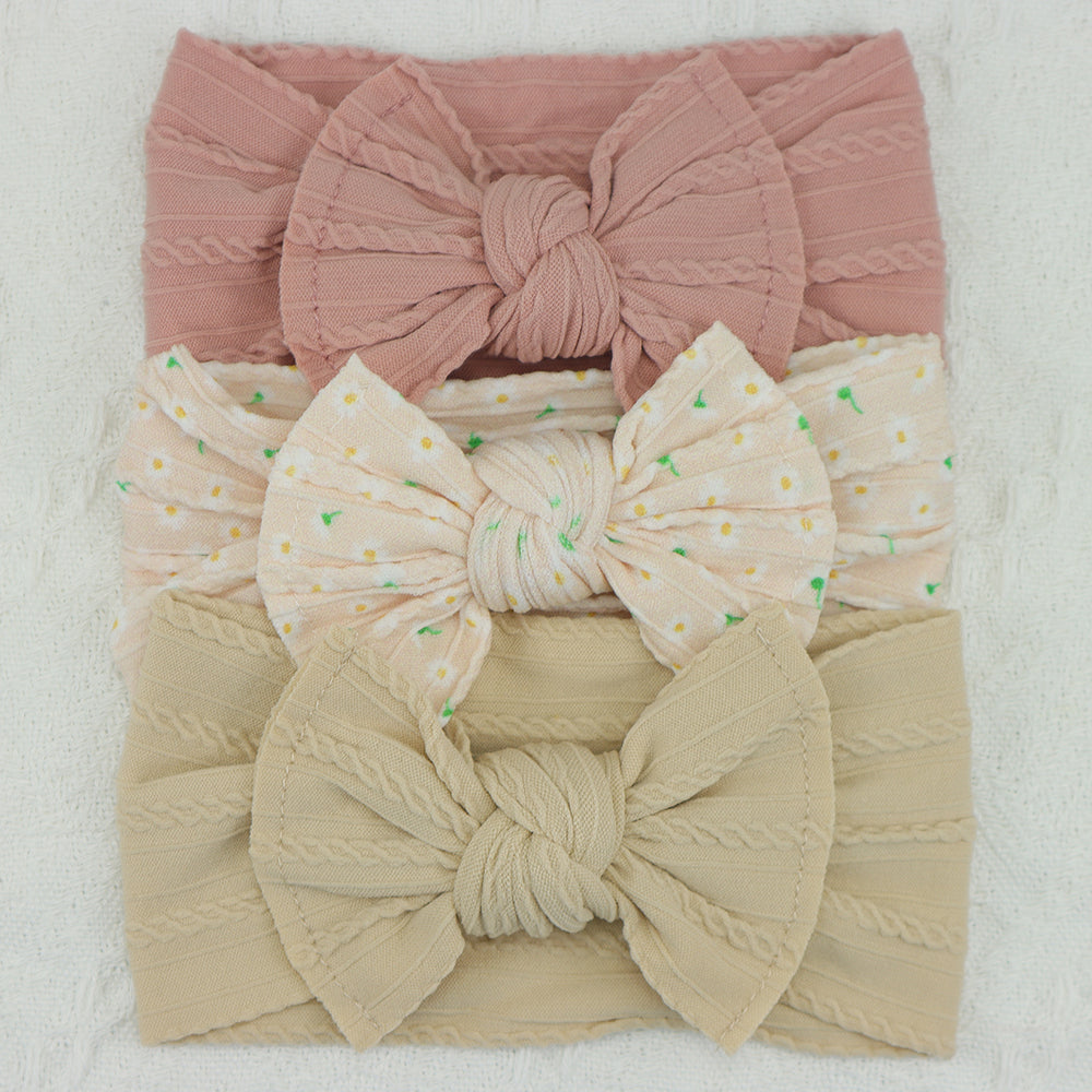 Infant Hair Accessories, Baby Girl Headbands Lot, Elastic Hair Bands, Newborn Gift Bows, Kids Turban Headband Set