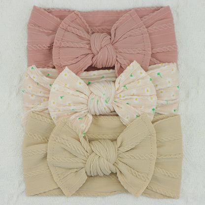 Infant Hair Accessories, Baby Girl Headbands Lot, Elastic Hair Bands, Newborn Gift Bows, Kids Turban Headband Set