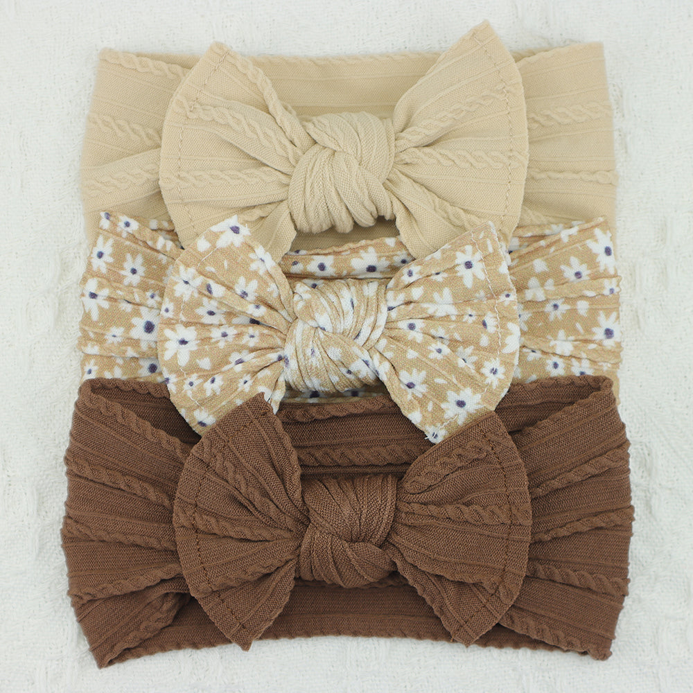 Infant Hair Accessories, Baby Girl Headbands Lot, Elastic Hair Bands, Newborn Gift Bows, Kids Turban Headband Set