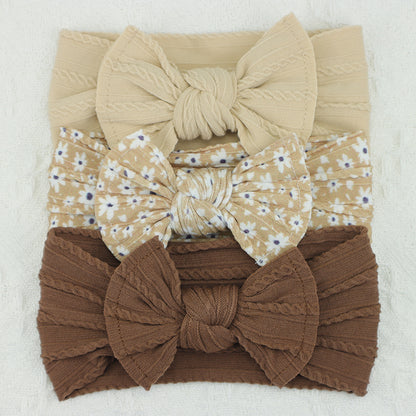 Infant Hair Accessories, Baby Girl Headbands Lot, Elastic Hair Bands, Newborn Gift Bows, Kids Turban Headband Set