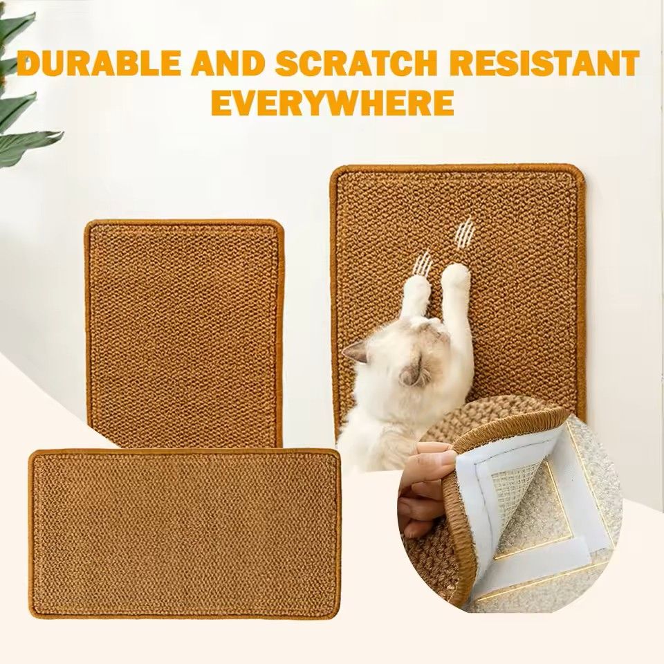 Horizontal Sisal Cat Scratching Mat Multifunctional Claw Sharpener for Small Medium and Large Cats