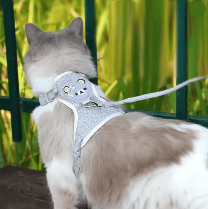 Small Pet Vest Harness and Leash Set for Dogs Cats and Bunnies