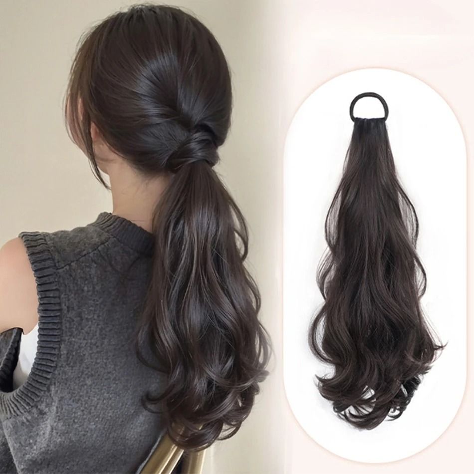Long Wavy Synthetic Ponytail Hairpiece