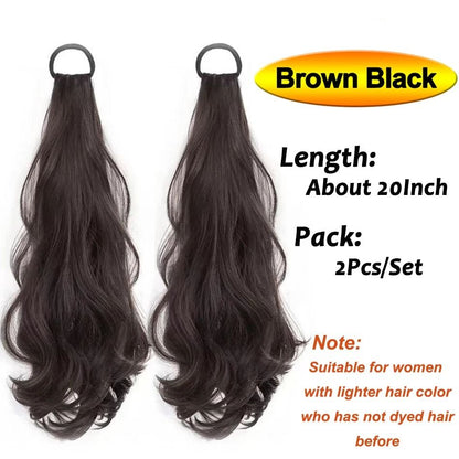 Long Wavy Synthetic Ponytail Hairpiece