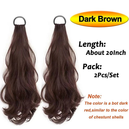 Long Wavy Synthetic Ponytail Hairpiece