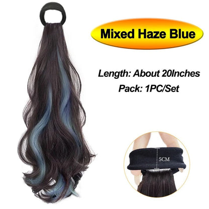 Long Wavy Synthetic Ponytail Hairpiece