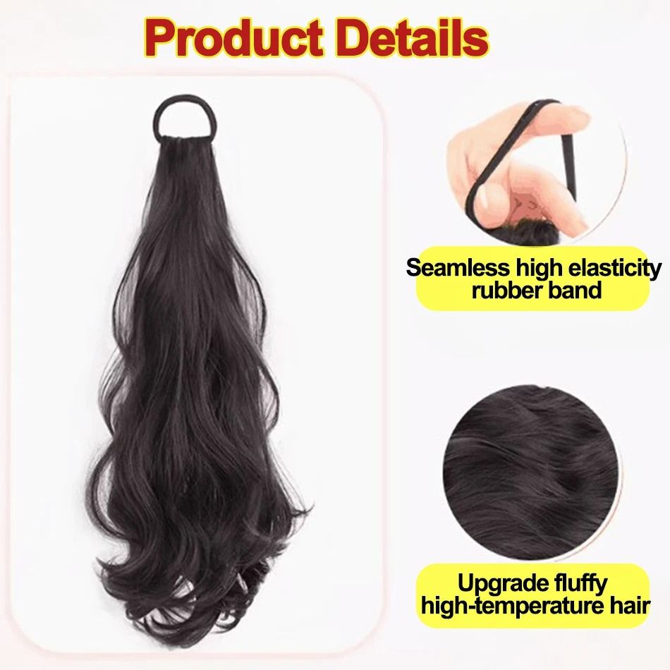 Long Wavy Synthetic Ponytail Hairpiece