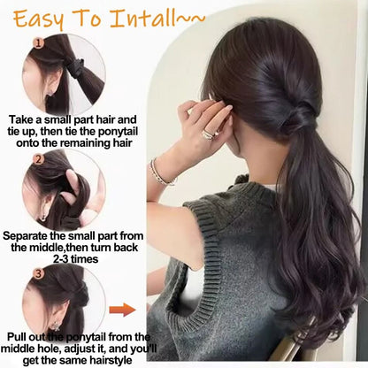 Long Wavy Synthetic Ponytail Hairpiece