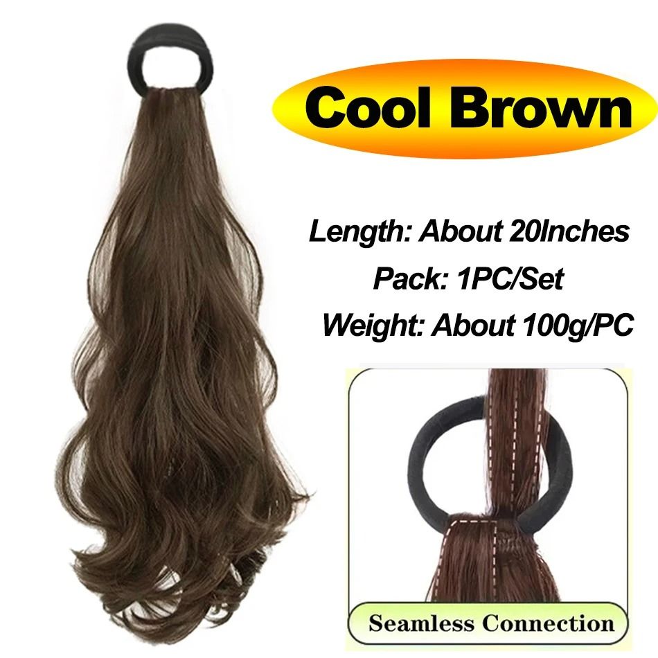 Long Wavy Synthetic Ponytail Hairpiece