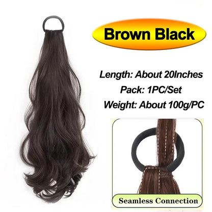 Long Wavy Synthetic Ponytail Hairpiece