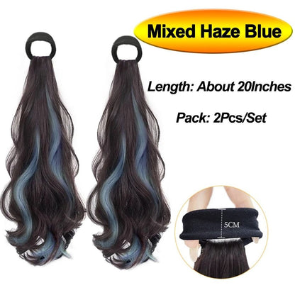 Long Wavy Synthetic Ponytail Hairpiece