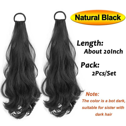Long Wavy Synthetic Ponytail Hairpiece