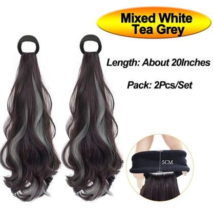 Long Wavy Synthetic Ponytail Hairpiece