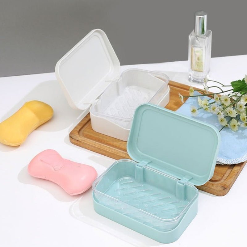 Drainage Soap Storage Rack, Bathroom Soap Box, No Punching Toilet Soap Box for Travel Use