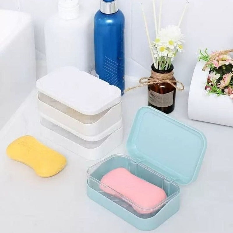 Drainage Soap Storage Rack, Bathroom Soap Box, No Punching Toilet Soap Box for Travel Use