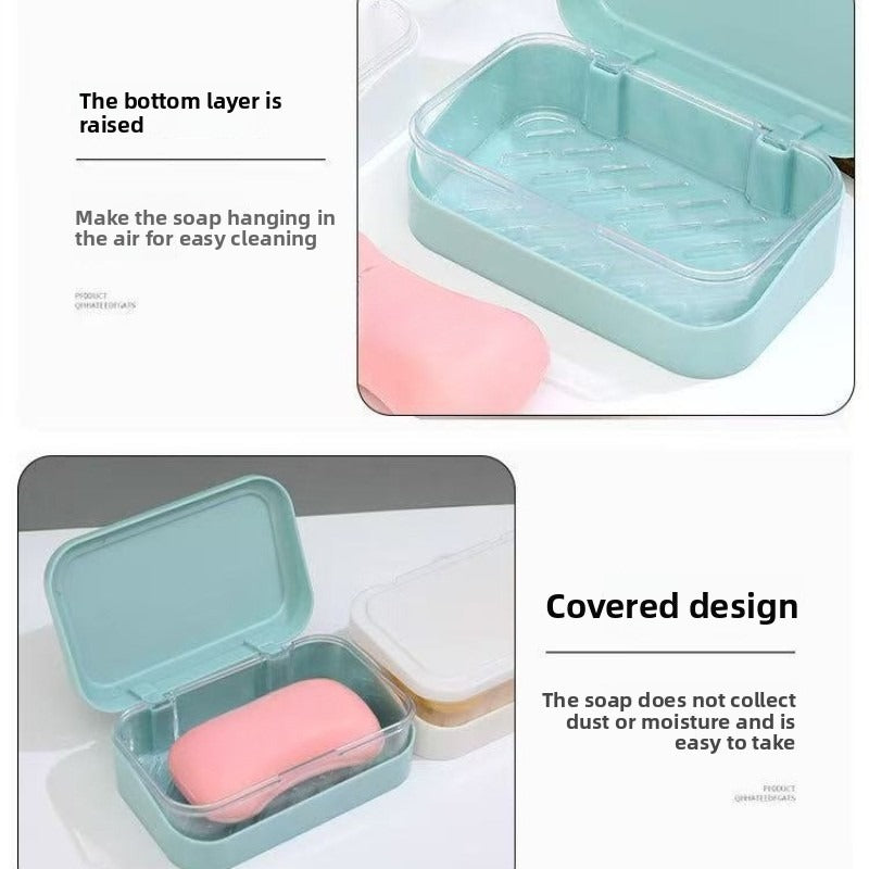 Drainage Soap Storage Rack, Bathroom Soap Box, No Punching Toilet Soap Box for Travel Use