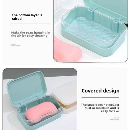 Drainage Soap Storage Rack, Bathroom Soap Box, No Punching Toilet Soap Box for Travel Use