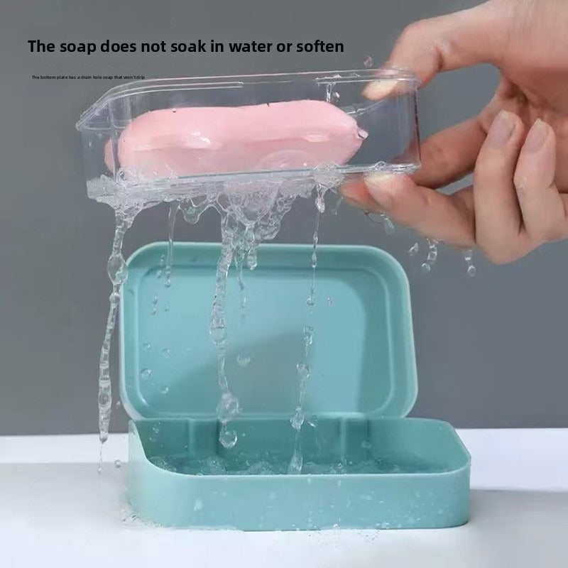 Drainage Soap Storage Rack, Bathroom Soap Box, No Punching Toilet Soap Box for Travel Use