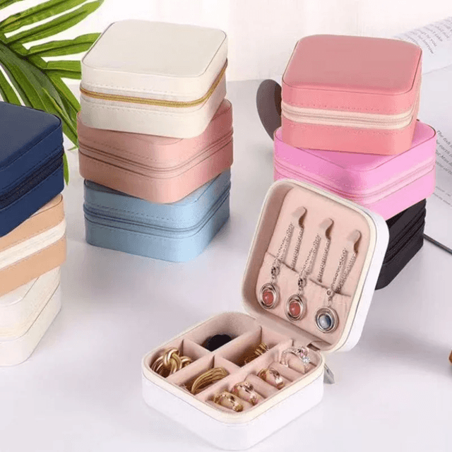 Mini Travel Jewelry Storage Box for Earrings Rings and Necklaces