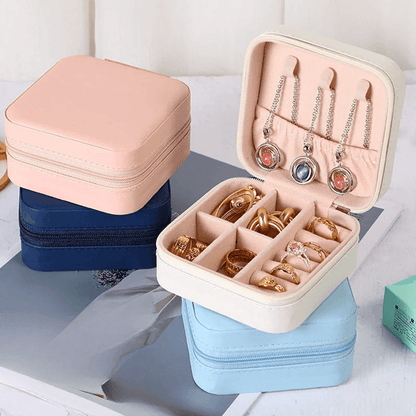 Mini Travel Jewelry Storage Box for Earrings Rings and Necklaces