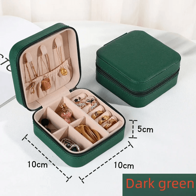Mini Travel Jewelry Storage Box for Earrings Rings and Necklaces