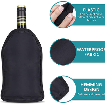 Wine Cooling Holder Ice Bag, Picnic Beverage Nylon Wine Cooler Sleeve, Soft Drink Rack Bar Tools for Beer Champagne