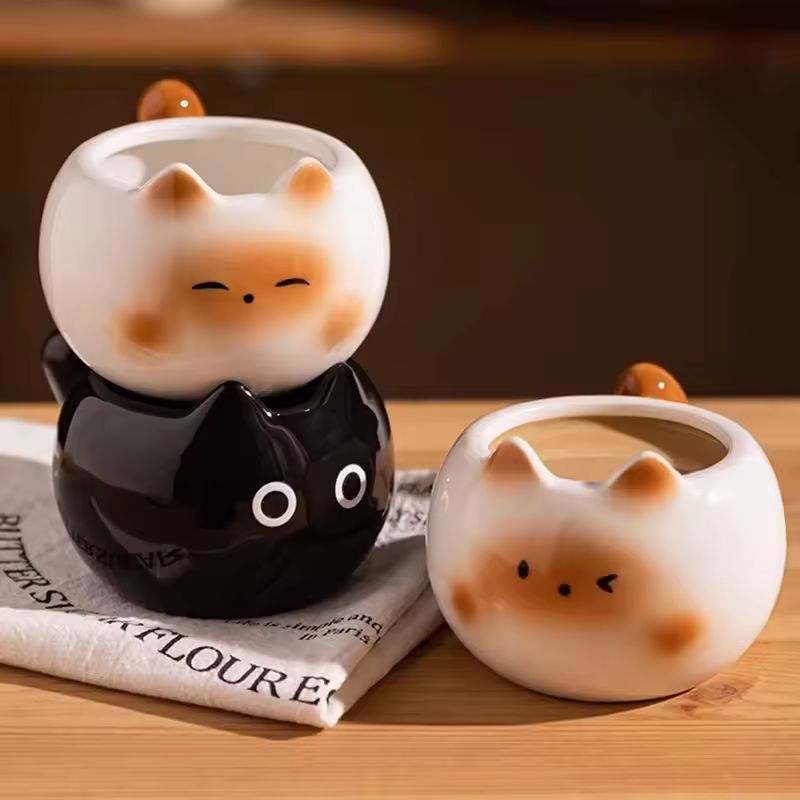 Siamese Cat Mug – Cute Ceramic Latte Cup & Gift-Ready Coffee Cup