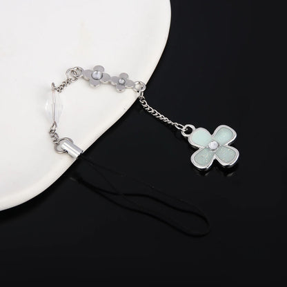 Flower Pendant Phone Charm with Chain Strap