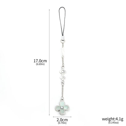 Flower Pendant Phone Charm with Chain Strap