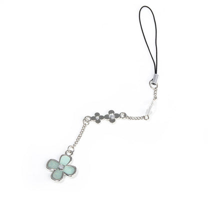Flower Pendant Phone Charm with Chain Strap
