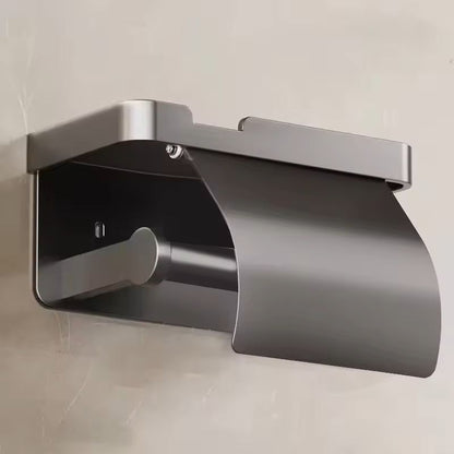 Stainless Alloy No-Drill Wall-Mounted Toilet Paper & Tissue Holder Rack