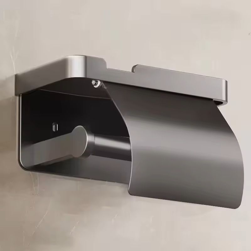 Stainless Alloy No-Drill Wall-Mounted Toilet Paper & Tissue Holder Rack