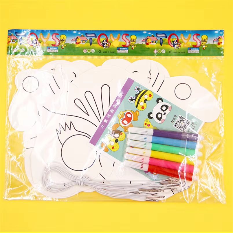 Kids 8-Piece Cartoon Animal DIY Mask Craft Kit