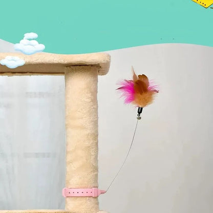 Interactive Feather Teaser Stick with Bell Cat Toy