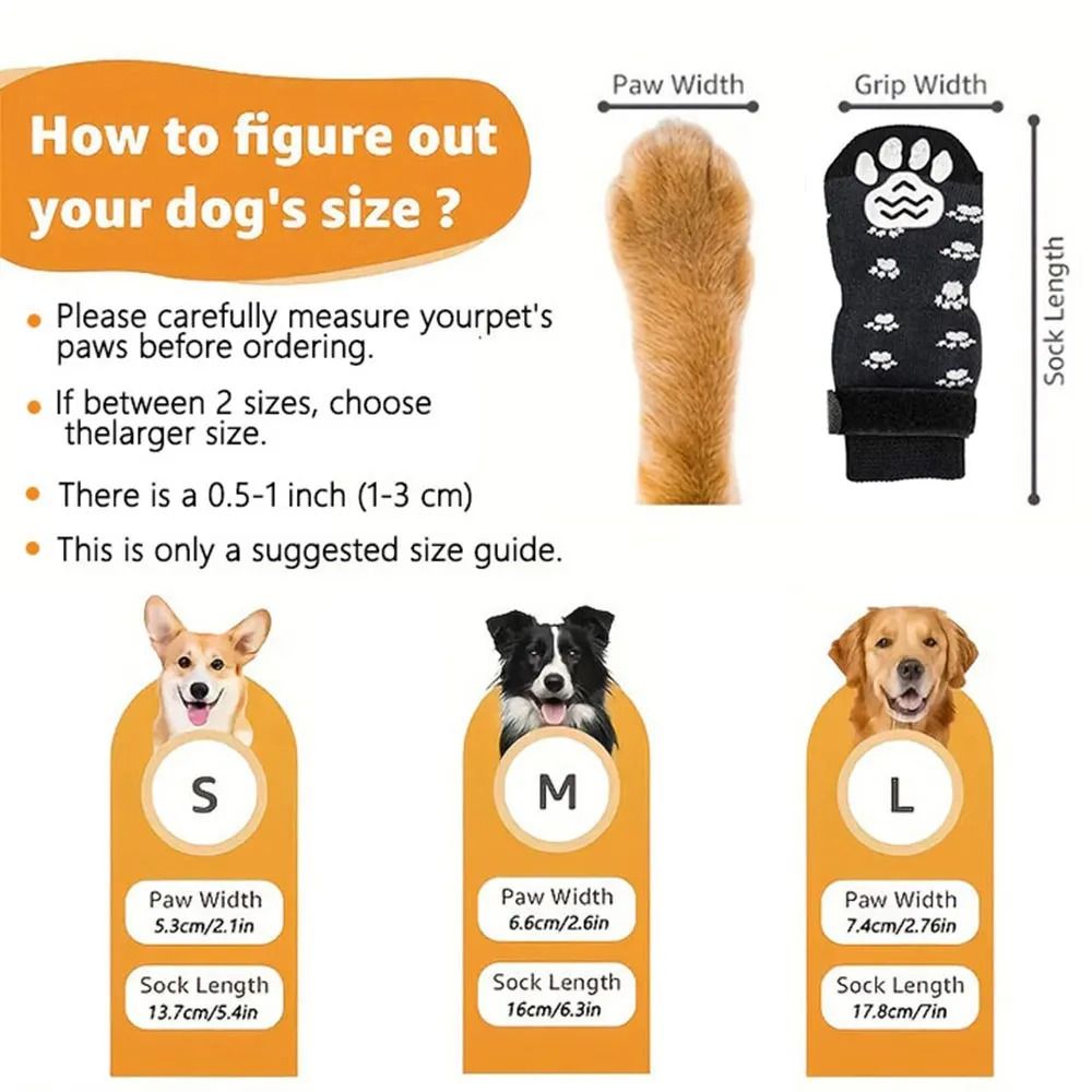 Anti Slip Dog Socks Paw Protection Grip Socks for Dogs