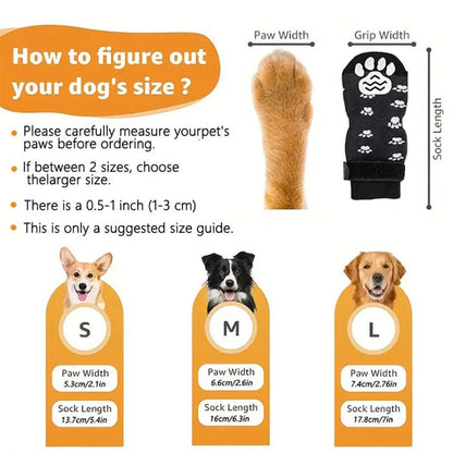 Anti Slip Dog Socks Paw Protection Grip Socks for Dogs