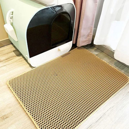 Pet Cat Litter Mat Double Layer Waterproof Litter Trapping Pad