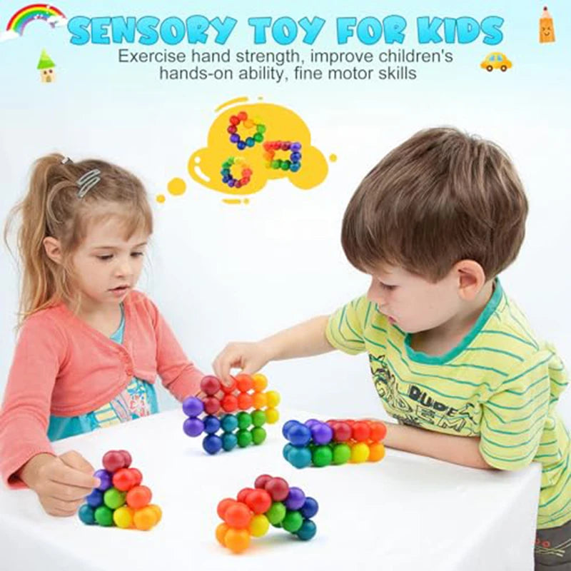 Sensory Fidget Toys Rotating Educational Balls for Stress Relief