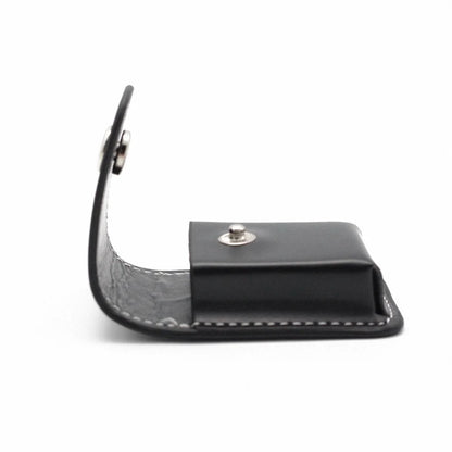 Men Box Holder with High Leather Cover, Windproof Zip Cigarette Lighter Gift, Small Case for Super Match