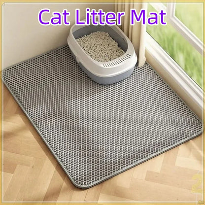 Premium Large Cat Litter Mat Waterproof Double Layer Litter Trapper