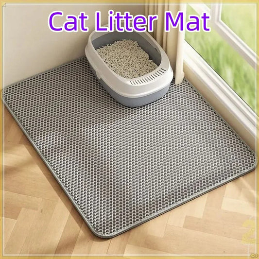 Premium Large Cat Litter Mat Waterproof Double Layer Litter Trapper
