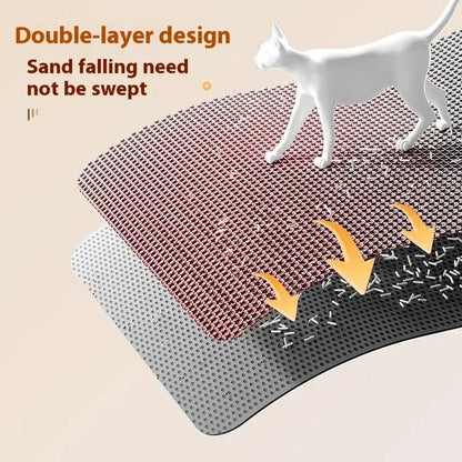 Premium Large Cat Litter Mat Waterproof Double Layer Litter Trapper