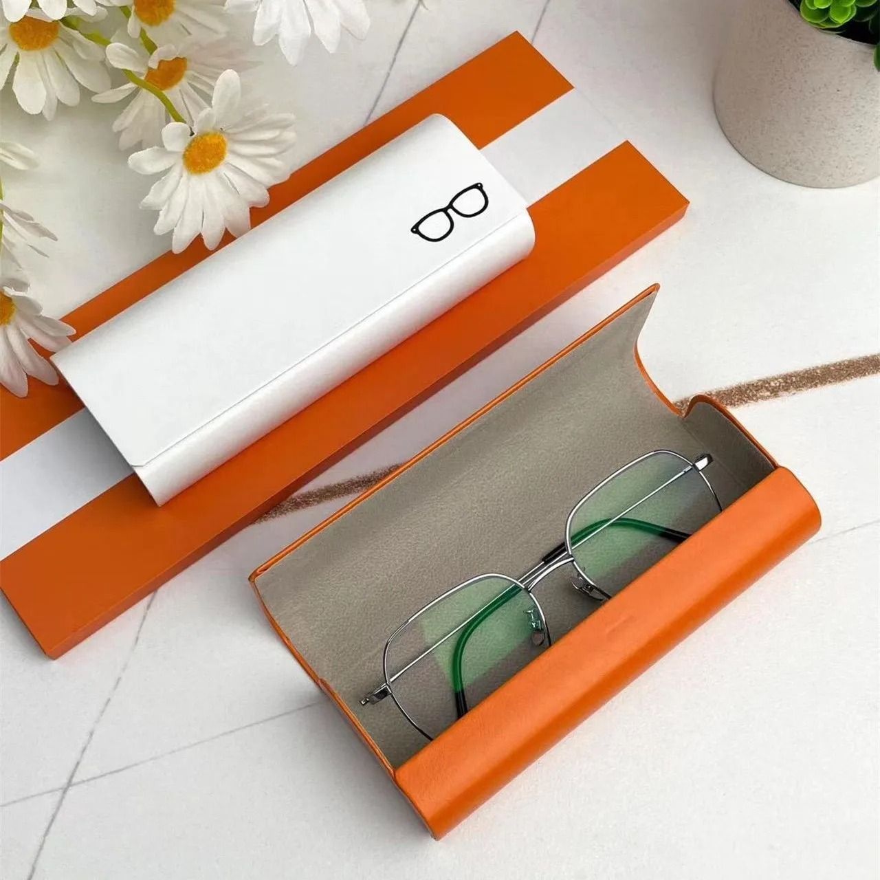 High Grade Leather Sunglasses Storage Box Durable Protective Case