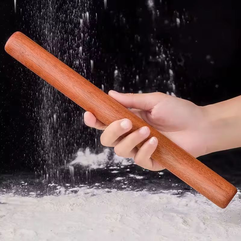HeritageCraft Solid Wood Rolling Pin - Natural Lacquerless Dough Roller for Pastry, Dumplings & Noodles
