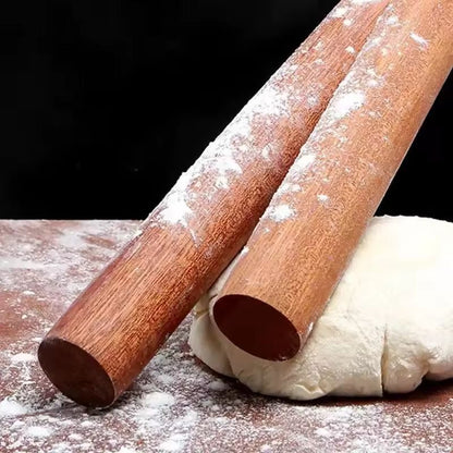 HeritageCraft Solid Wood Rolling Pin - Natural Lacquerless Dough Roller for Pastry, Dumplings & Noodles
