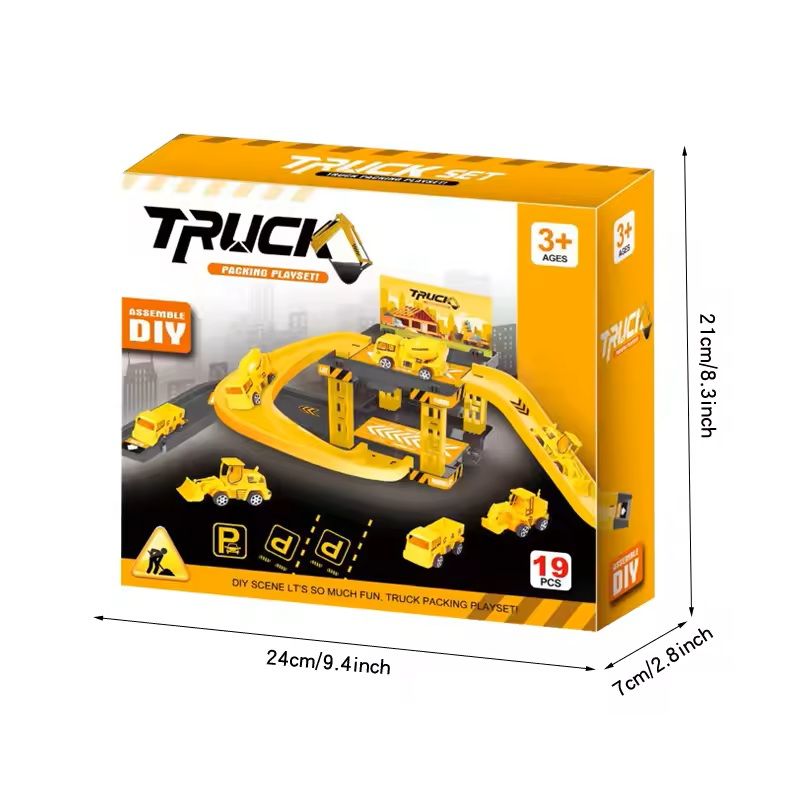 Childrens Multi-Storey Car Parking Tower Toy Multi-Level Parking Garage & Track Playset for Kids