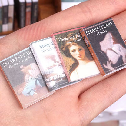 Mini 1 12 Dollhouse Vintage Book Set – 10 Piece Decor Collection