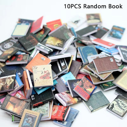 Mini 1 12 Dollhouse Vintage Book Set – 10 Piece Decor Collection