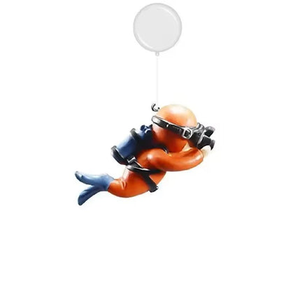 Floating Aquarium Ornament Decorative Fish Tank Diver Figurine for Home Aquariums & Tanks