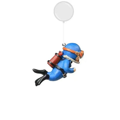Floating Aquarium Ornament Decorative Fish Tank Diver Figurine for Home Aquariums & Tanks